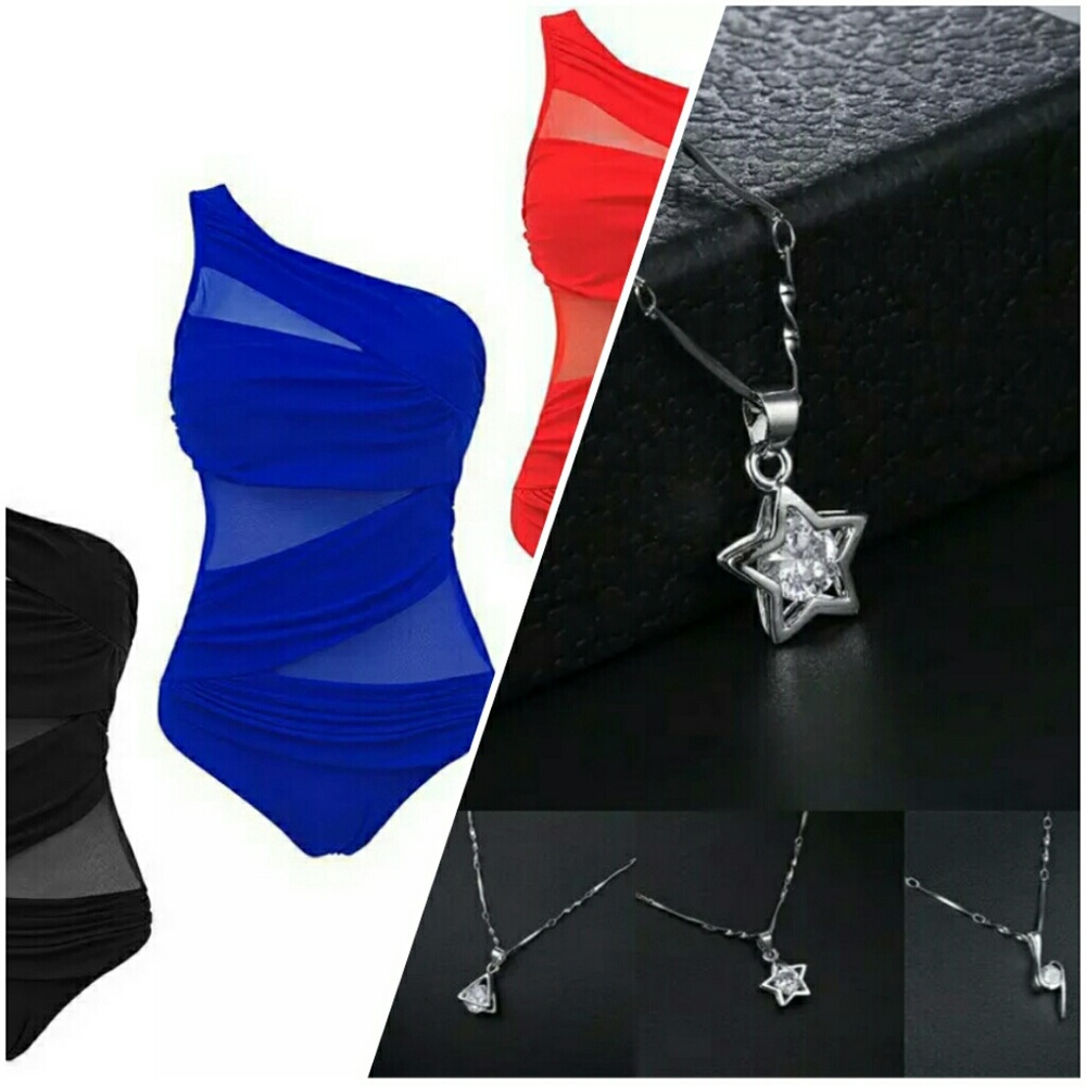 🔥💥😎😲one shoulder sheer monokini 3xl combo